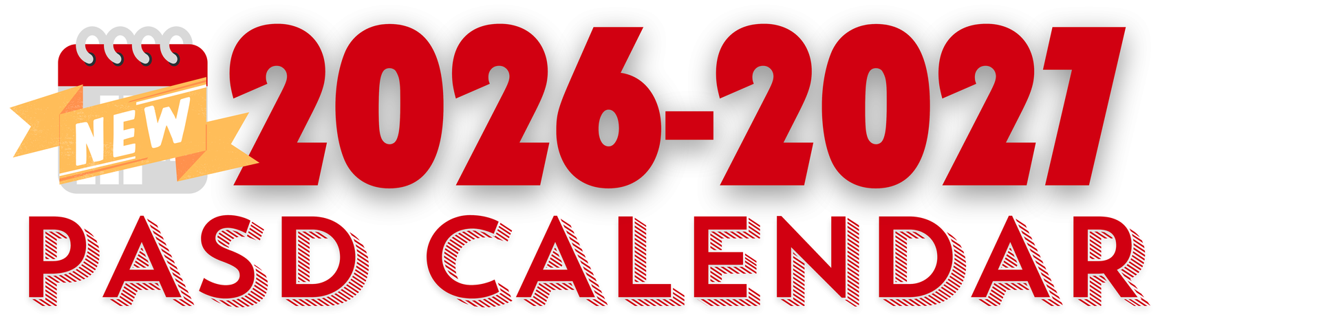2026-2027 Calendar banner with NEW badge overtop