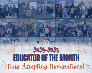 25-26 Educator of the Month banner and pictures