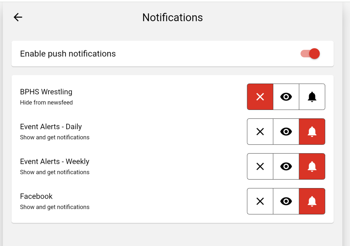 App with Notification options