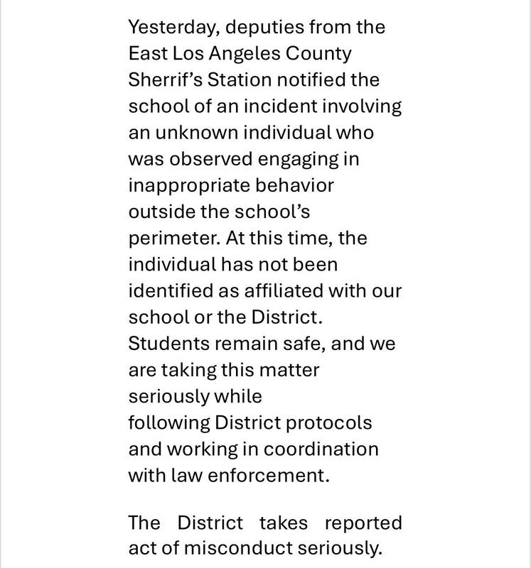 Incident outside the school