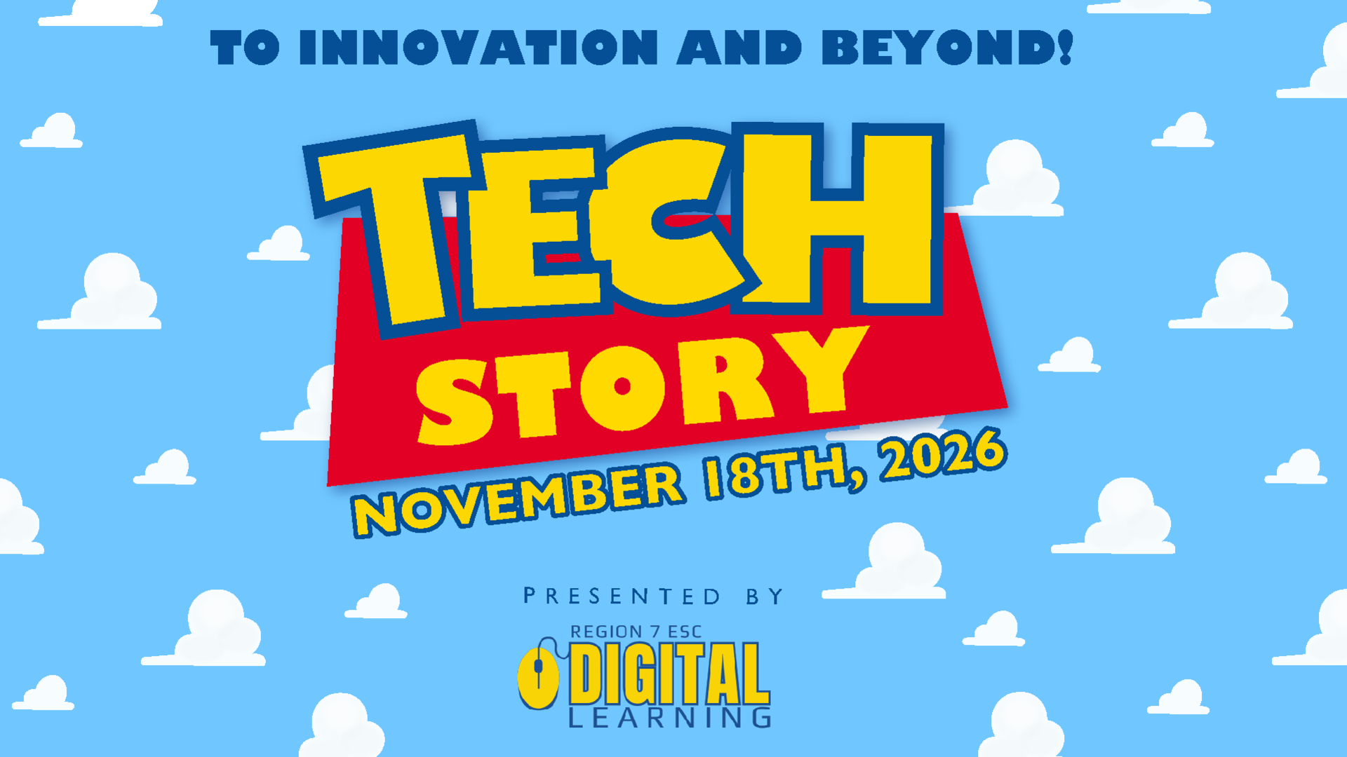 Tech Story graphic promoting digital learning and classroom technology.