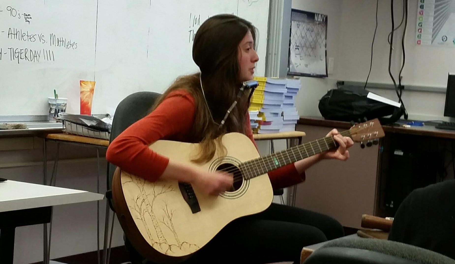 Anna built a guitar for her senior project
