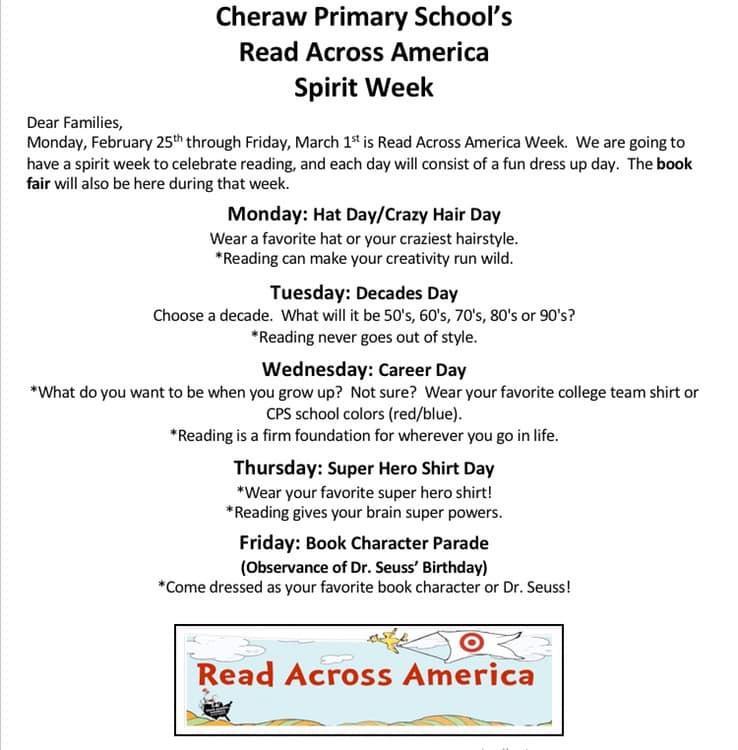 Read Across America Spirit Week is Next Week! Featured Photo