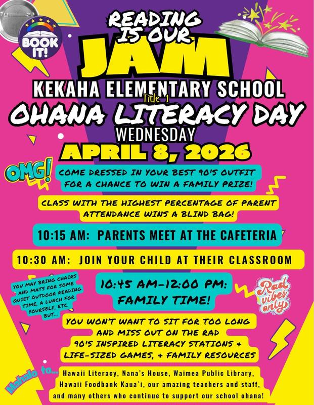 Reading is Our Jam Ohana Literacy Day
