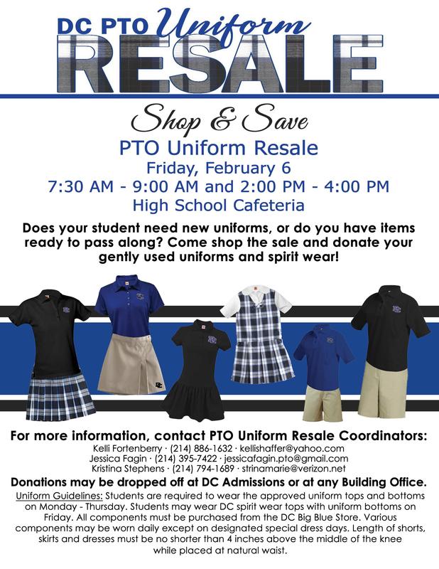 Spring Uniform Resale - Friday, Feb. 6