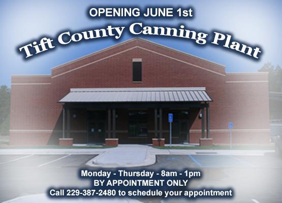 Tift County Canning Plant 2020 Opening