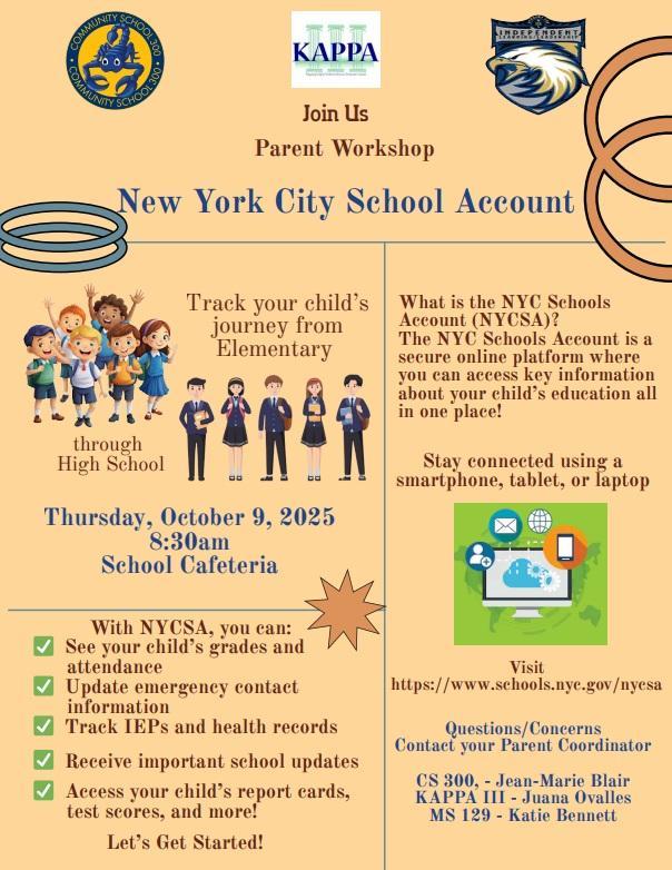 flyer for parent workshop