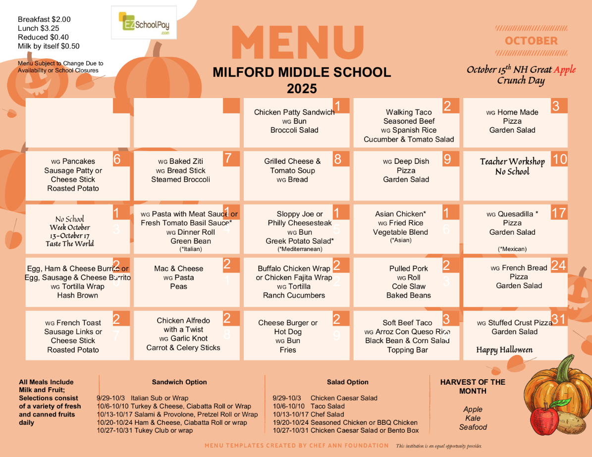 Lunch Menu