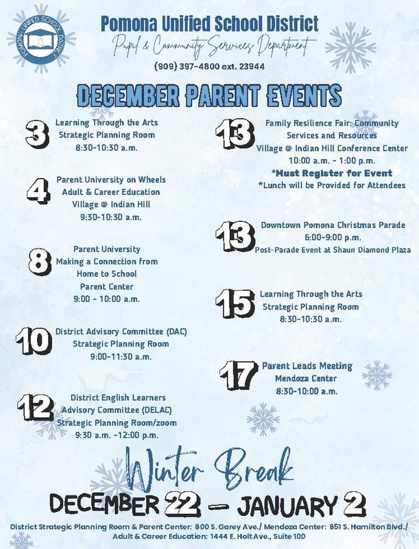 Parent Events December 2025