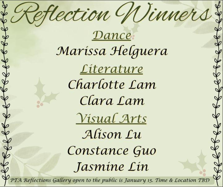 PTA Reflection Winners Featured Photo