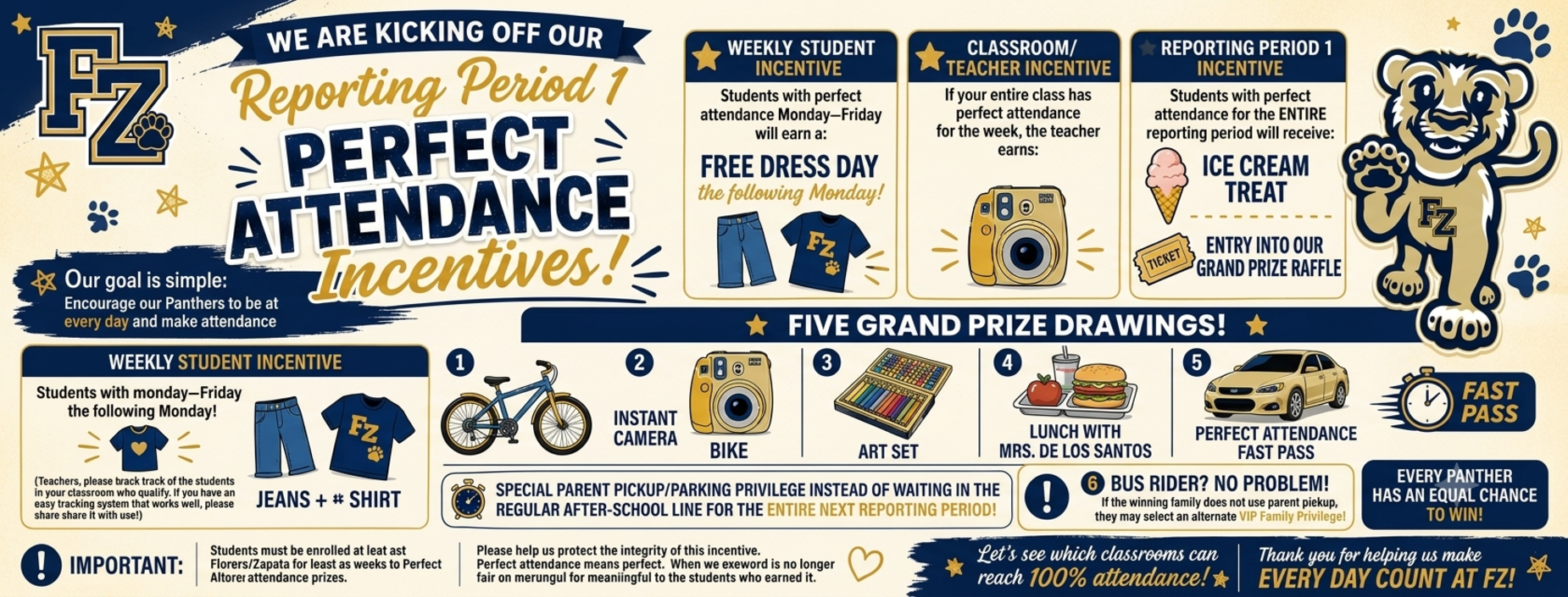 F/Z Perfect Attendance Incentives flyer
