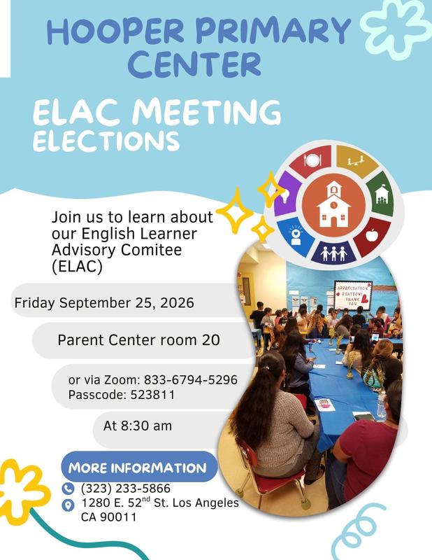 ELAC elections flyer