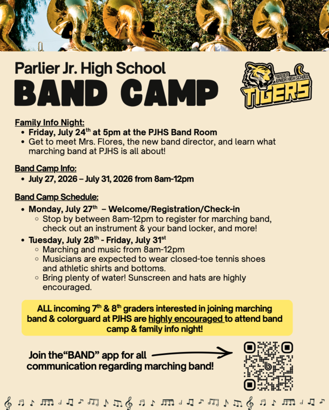 PJHS Band Camp ENG Flyer