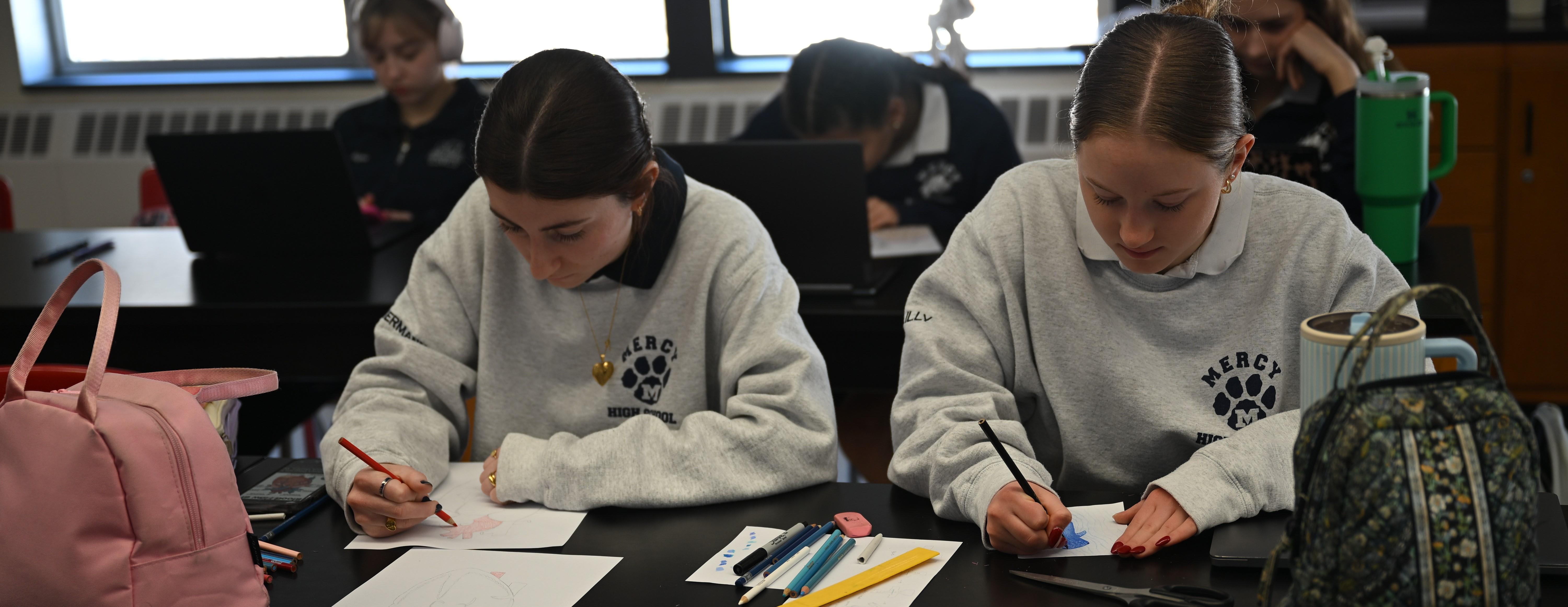 Students Working Together In Science Class