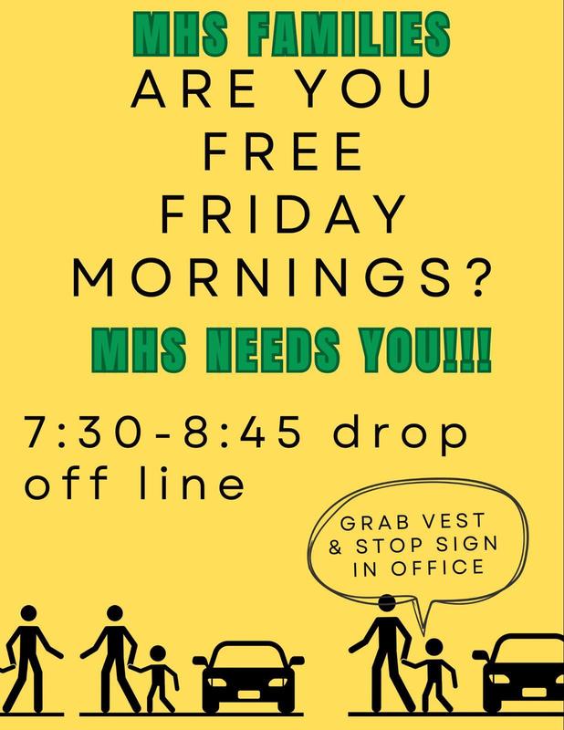 Friday Morning Drop Off Line Volunteers Needed - Join the fun, help get our traffic moving Featured Photo