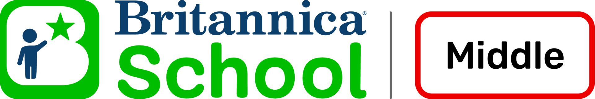 Britannica School logo for Middle level with star symbol.