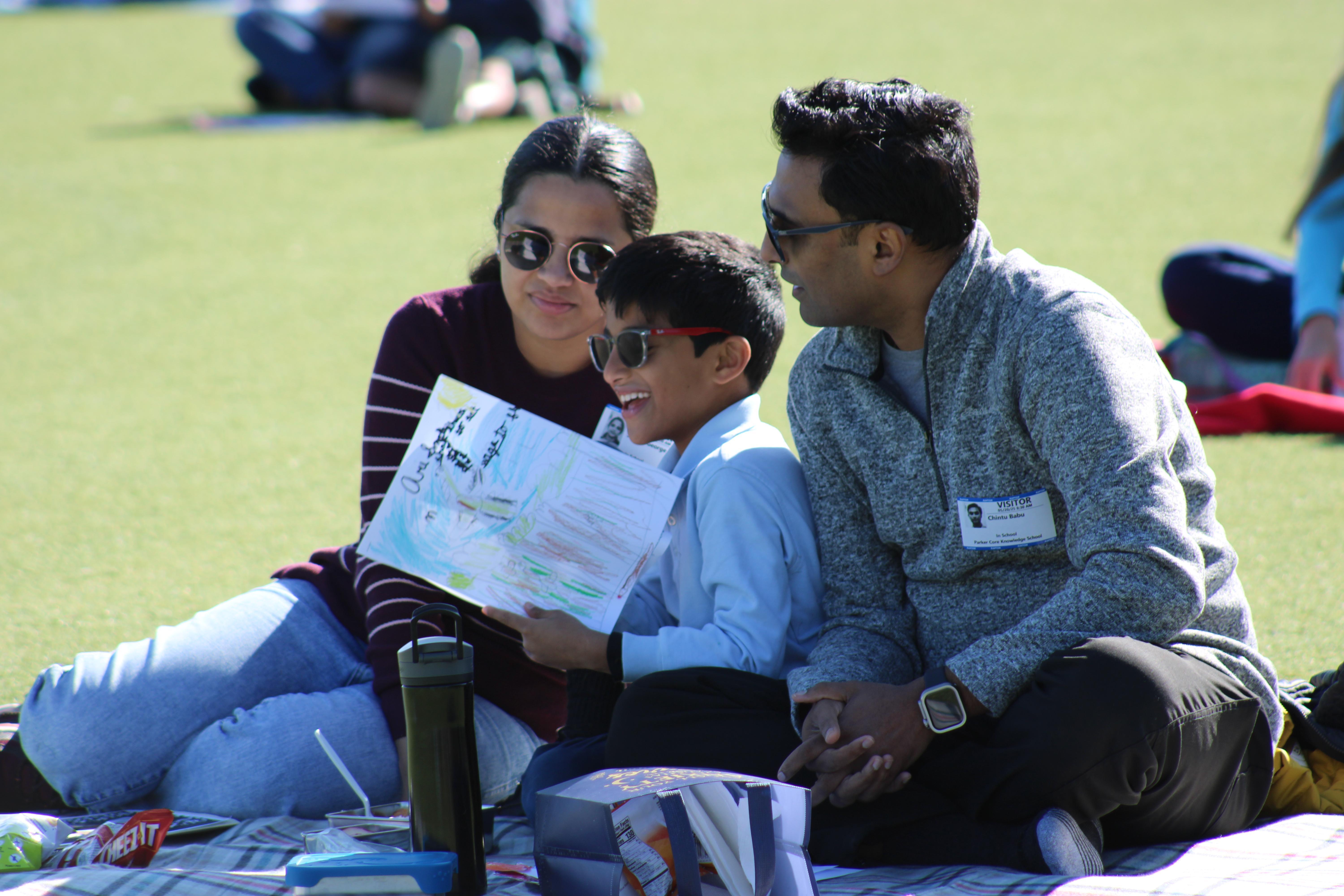 Family enjoys 3rd grade author's picnic