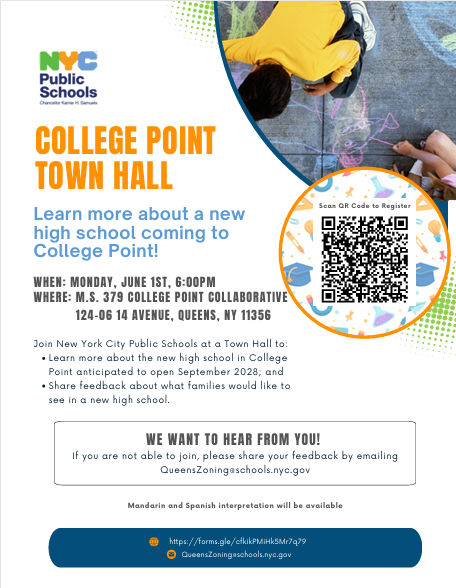 College Point Town Hall Flyer