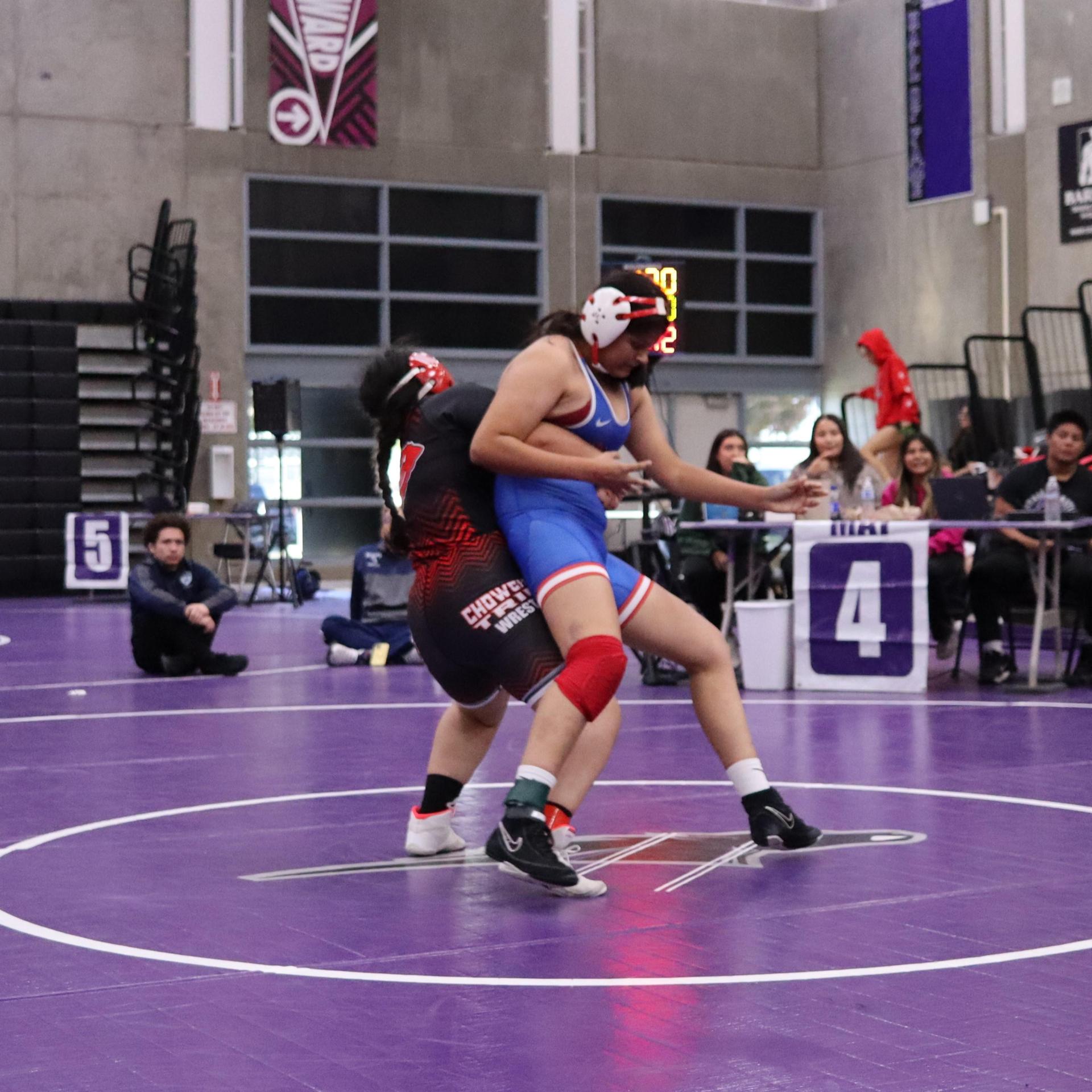 Girls wrestling at madera south