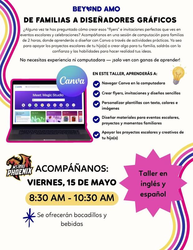 description of canva workshop for parents spanish translation