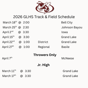 2026 GLHS Track & Field Schedule