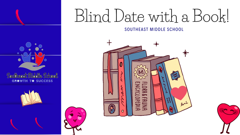 Southeast Middle School Blind Date with a Book Challenge Graphic