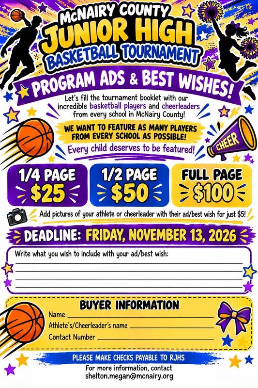 McNairy County Basketball Tournament Ad Sale