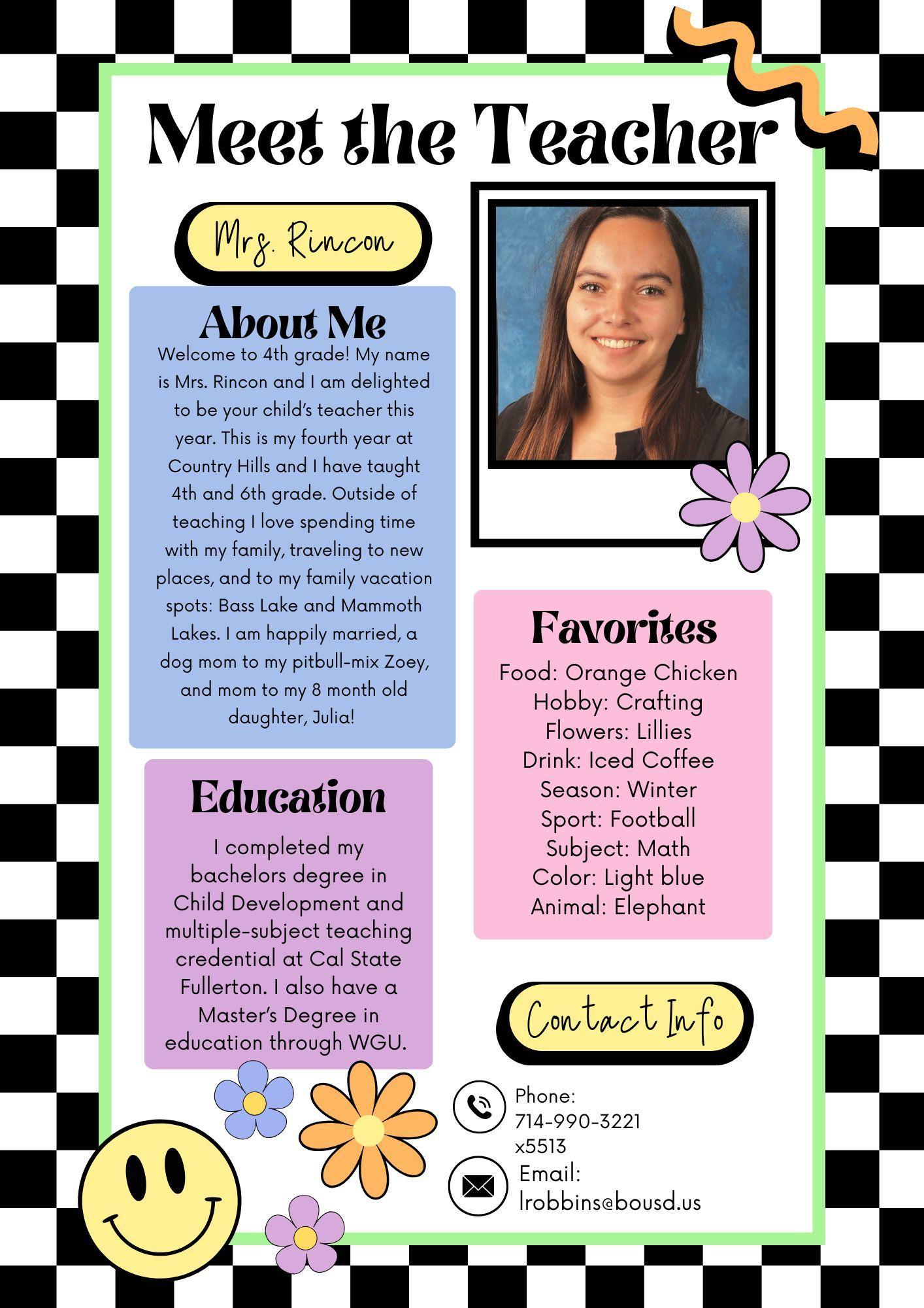 Meet the Teacher Infographic