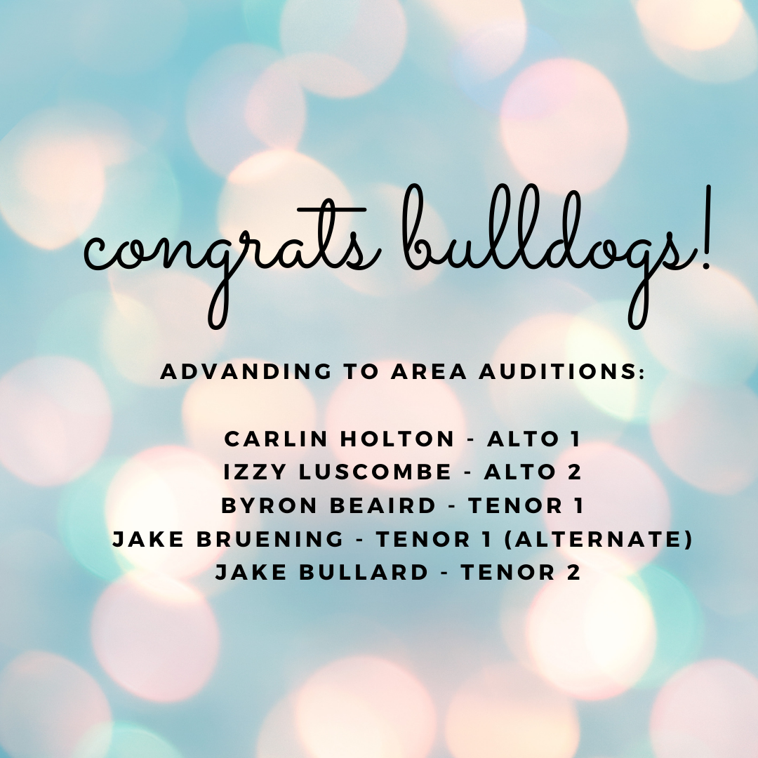 area audition results