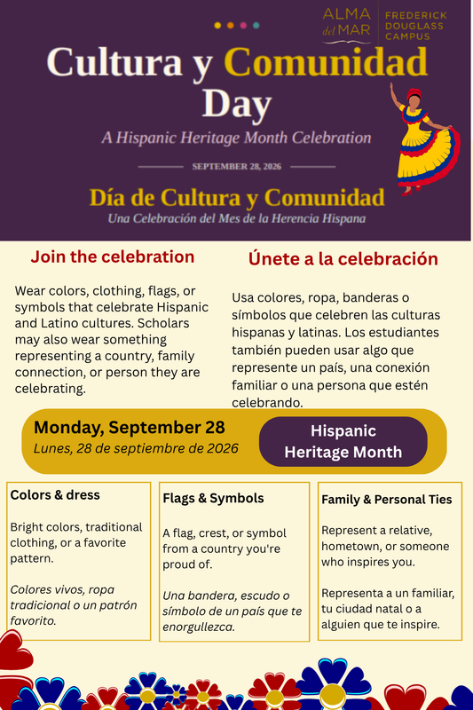 Hispanic Culture and Community Day at Alma del Mar on Monday, Oct. 28th