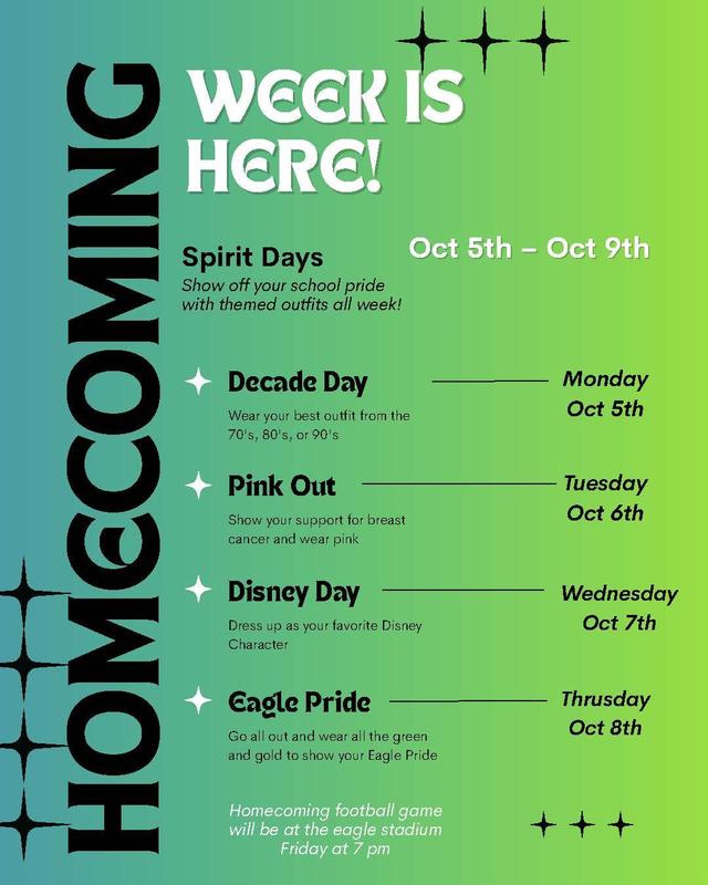 Homecoming Spirit Week Flyer with Dress Days