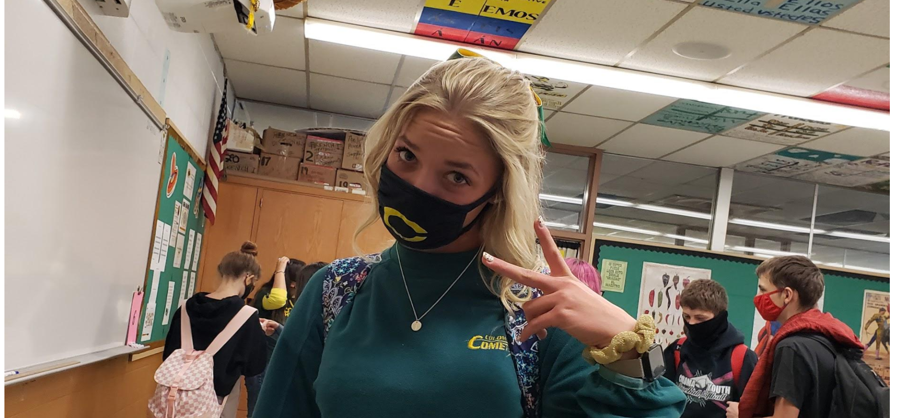 Comet student showing her pride!