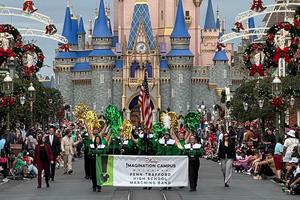 Penn-Trafford’s marching band performs on Disney’s Main Street