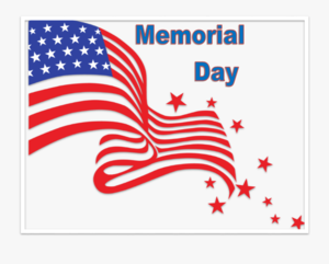 American flag waving with stars