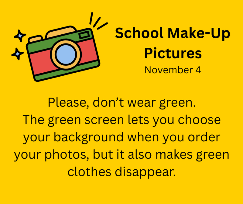 School Make-Up Pictures - Tuesday, November 4