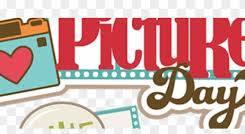 Colorful graphic promoting Picture Day with playful elements.