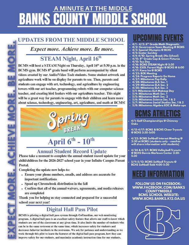 BCMS April Newsletter