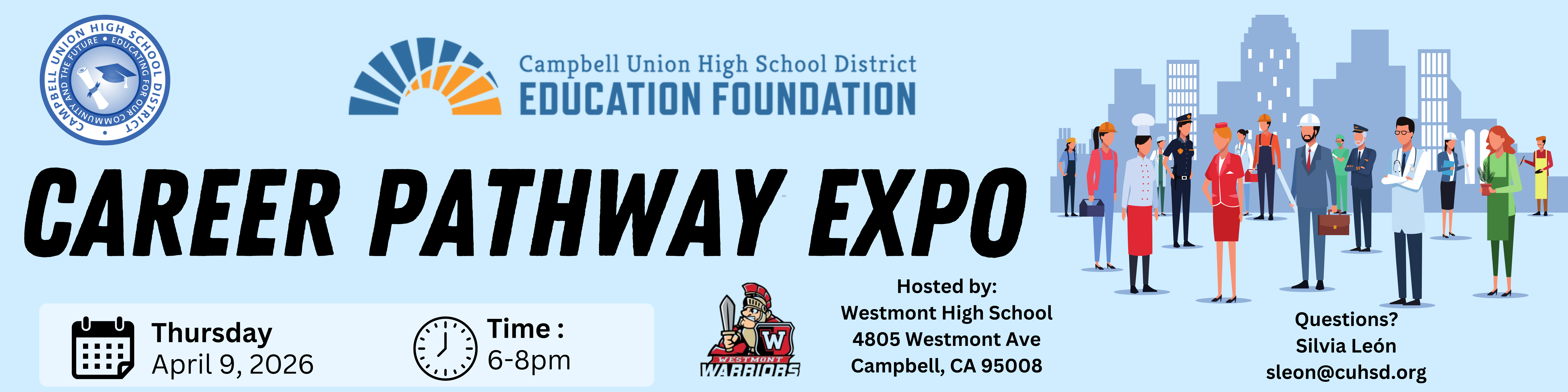 Career Expo Thursday, April 9th 2026 from 6 to 8 PM at Westmont High School