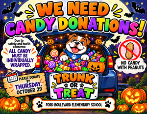 candy donations needed for trunk or treat