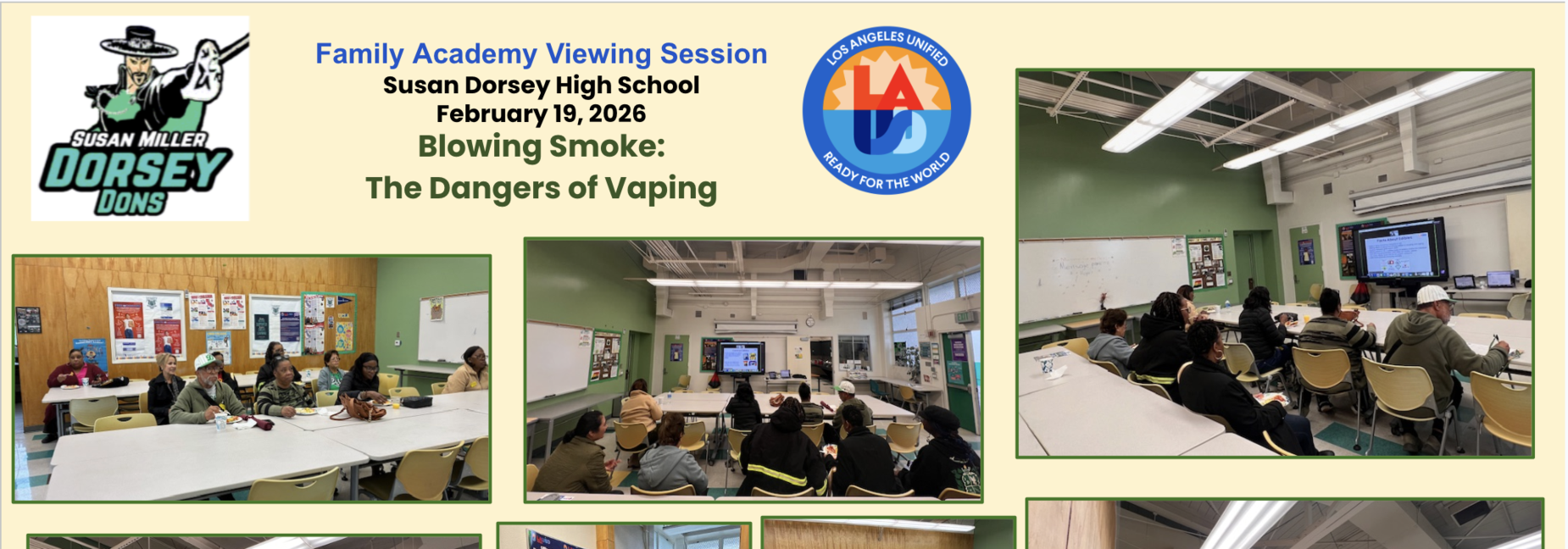 Parent center Family viewing Session Event