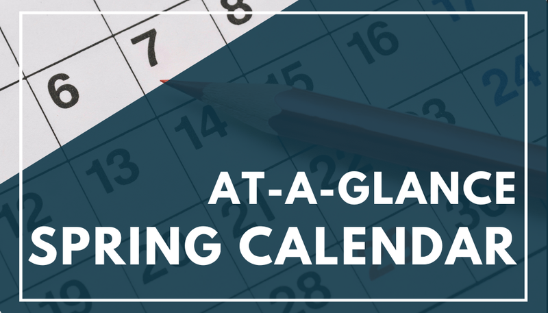 At-a-glance Spring Calendar