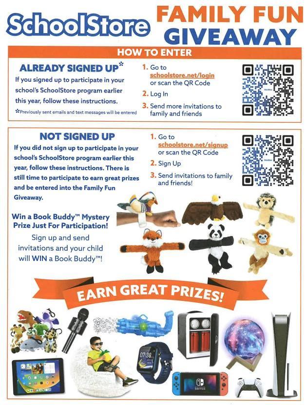School Store Online Fundraiser Flyer
