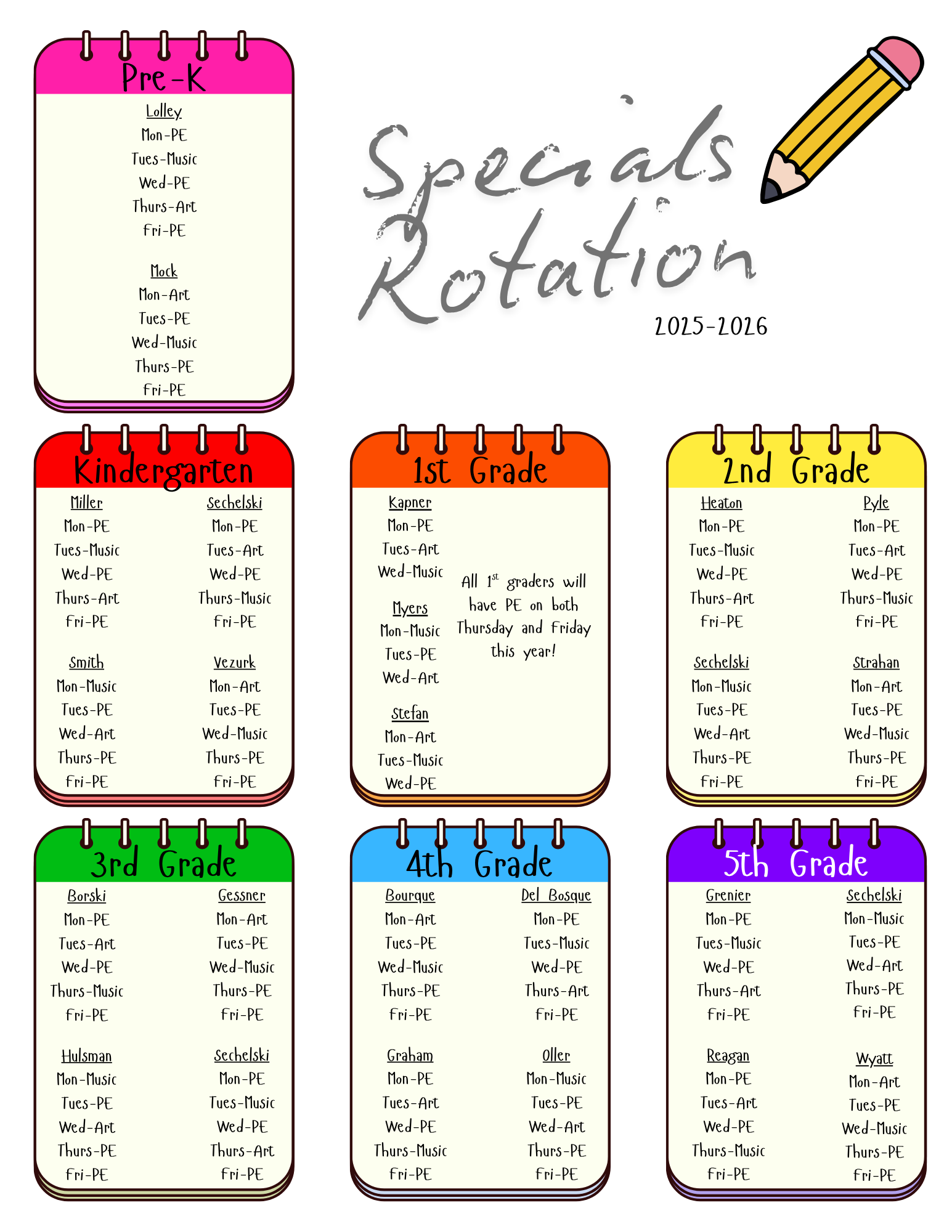 Specials Rotation – Bridget Coronado – Anderson-Shiro Elementary School