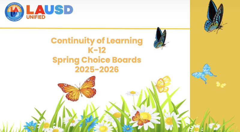 LAUSD Spring Break Continuity of Learning