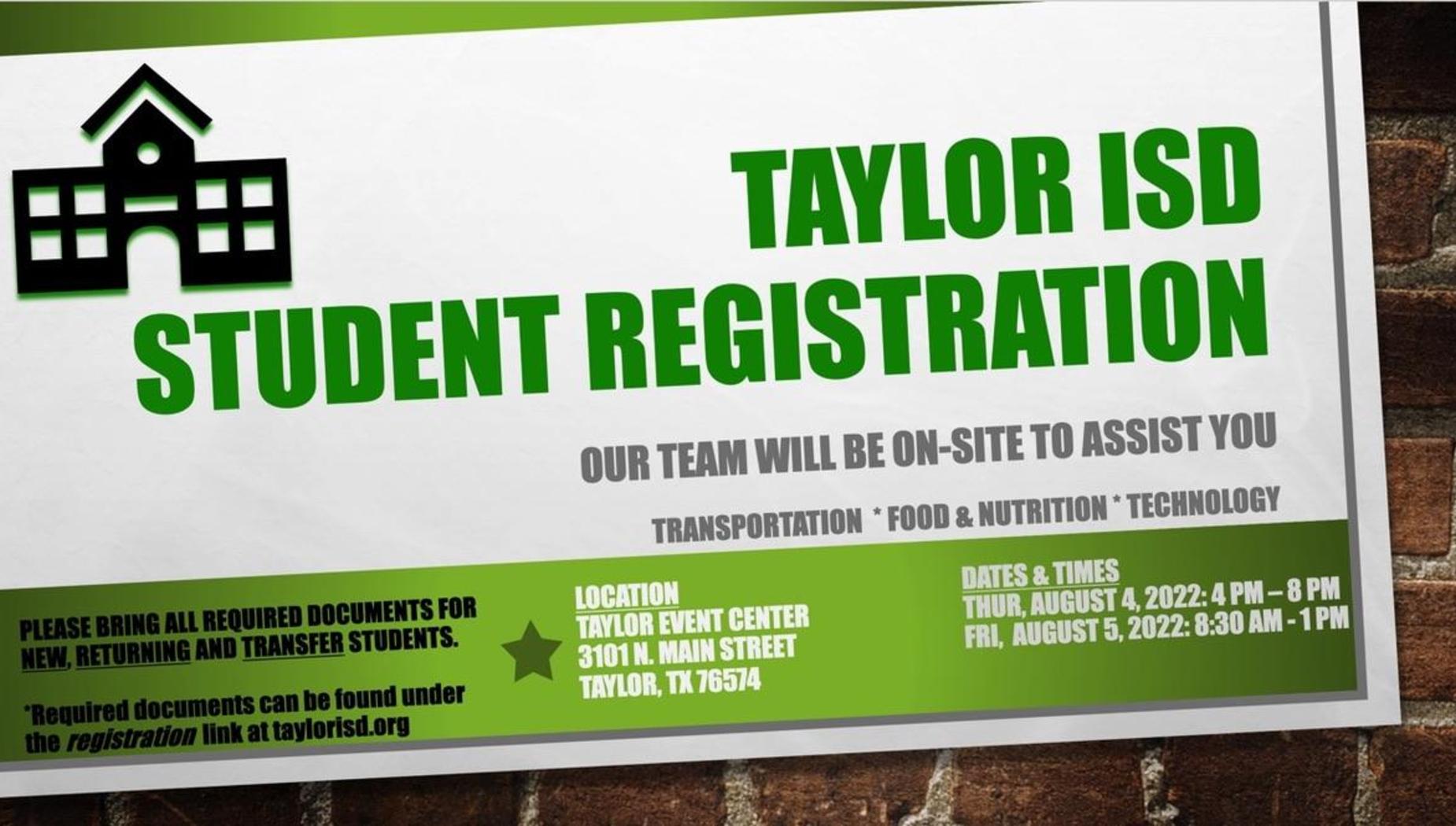 Student Registration Poster