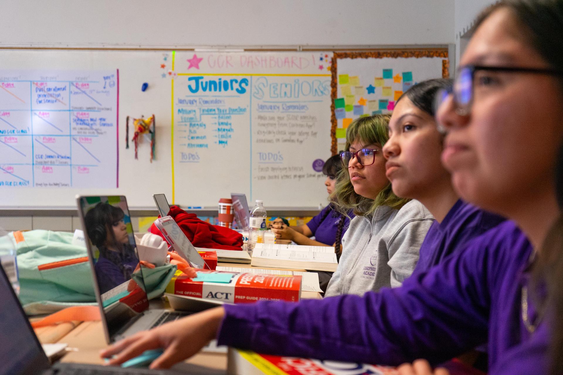 students learning in classroom