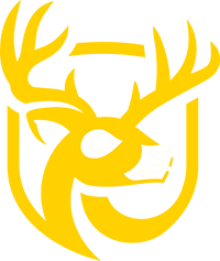 Deer Park logo of a deer head inside of a shield.