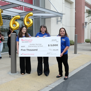 GS Receives Adopt a Classroom Check from Burlington