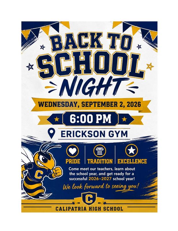 Back to School Night - September 2, 2026 Featured Photo