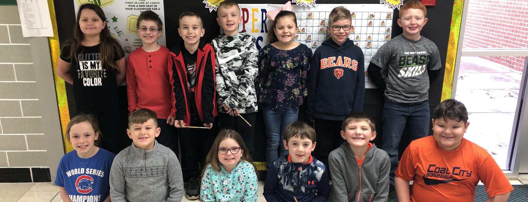Group of elementary school students